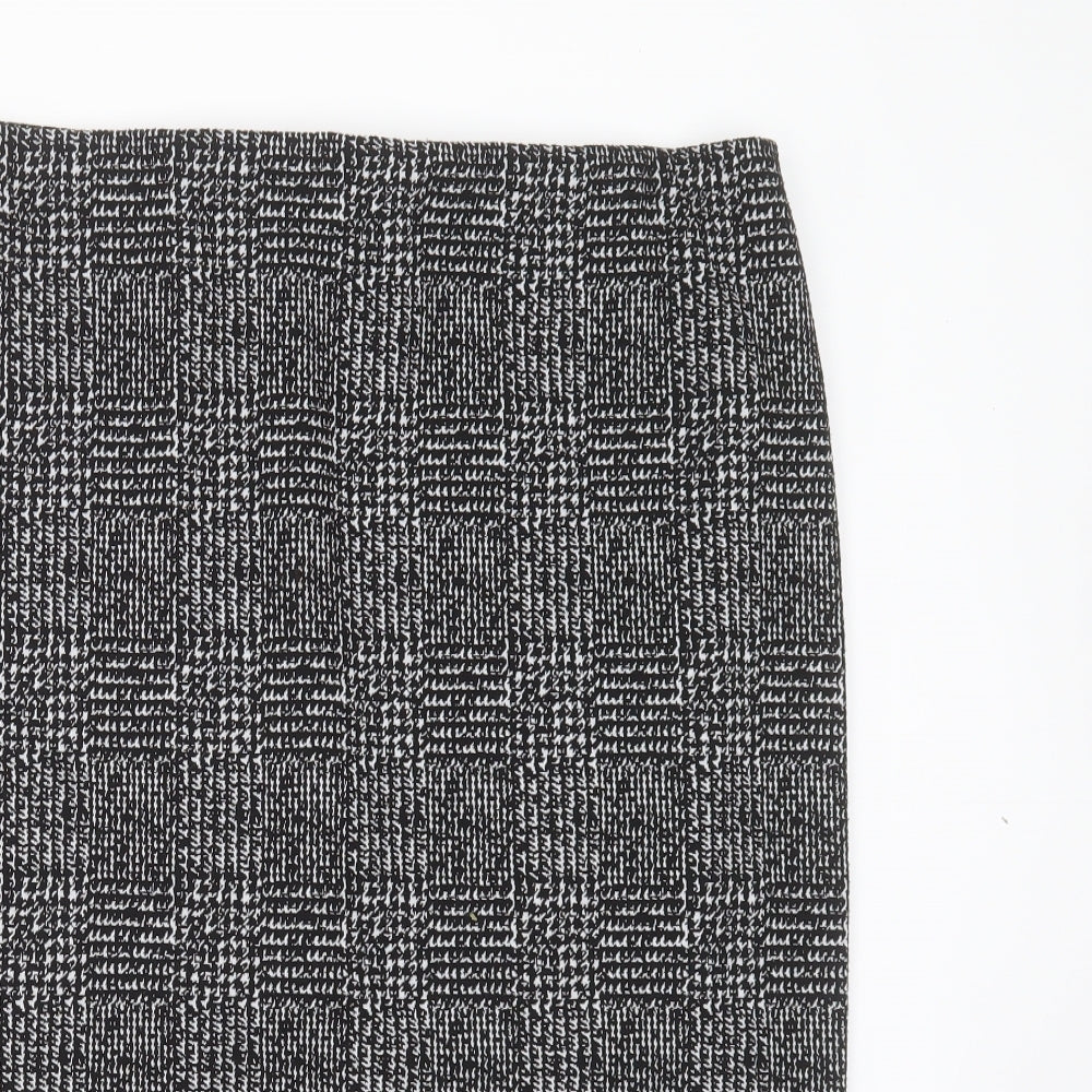 Papaya Womens Black Geometric Polyester Straight & Pencil Skirt Size 18
