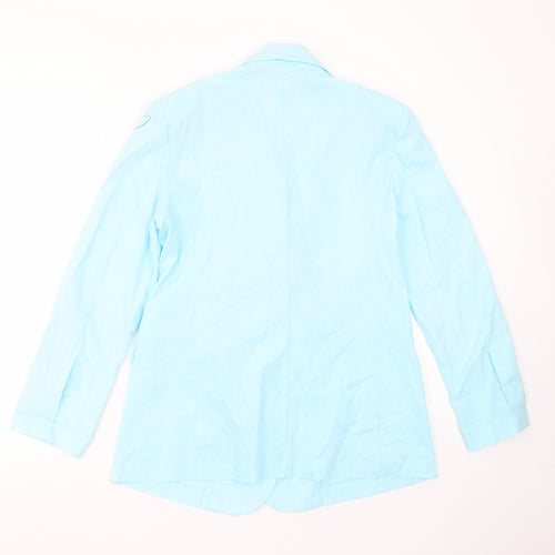Misspap Womens Blue  Cotton Jacket Blazer Size 6