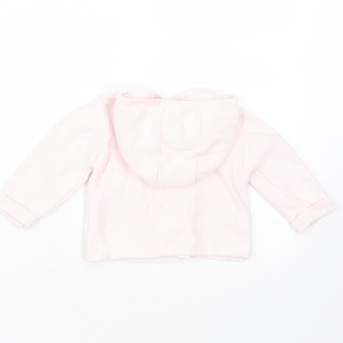 Mini Club Girls Pink  Cotton Cardigan Jumper Size 6-9 Months  Button - hoodie