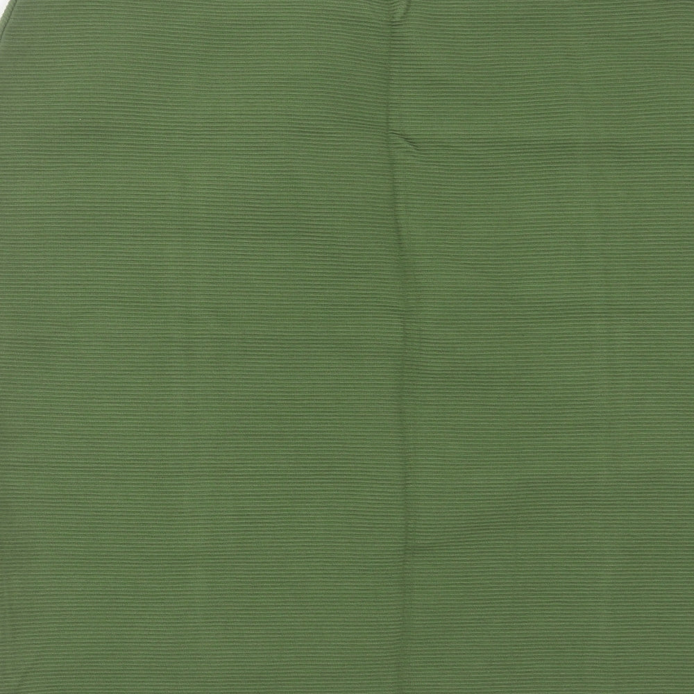 TU Womens Green Striped Cotton Straight & Pencil Skirt Size 16