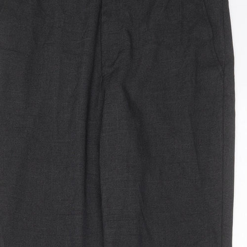 F&F  Mens Grey  Polyester Trousers  Size 34 in L28 in Regular Zip