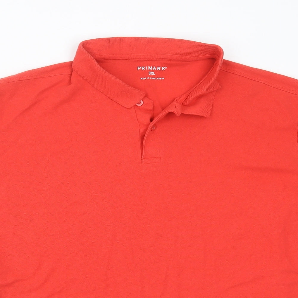 Primark Mens Red  Cotton  Polo Size 3XL Collared