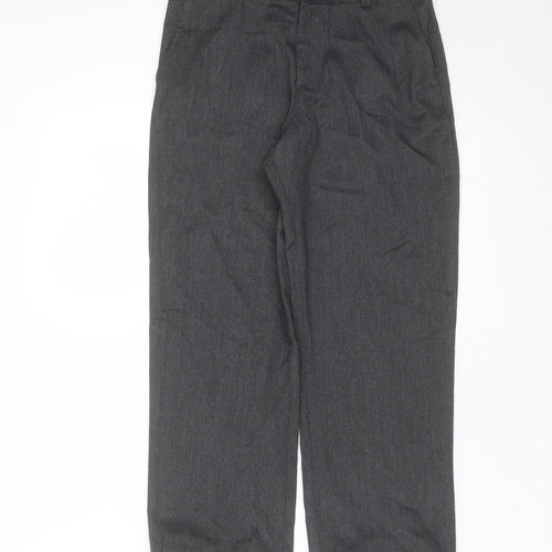 George Boys Grey  Polyester  Trousers Size 9-10 Years  Regular Zip - school