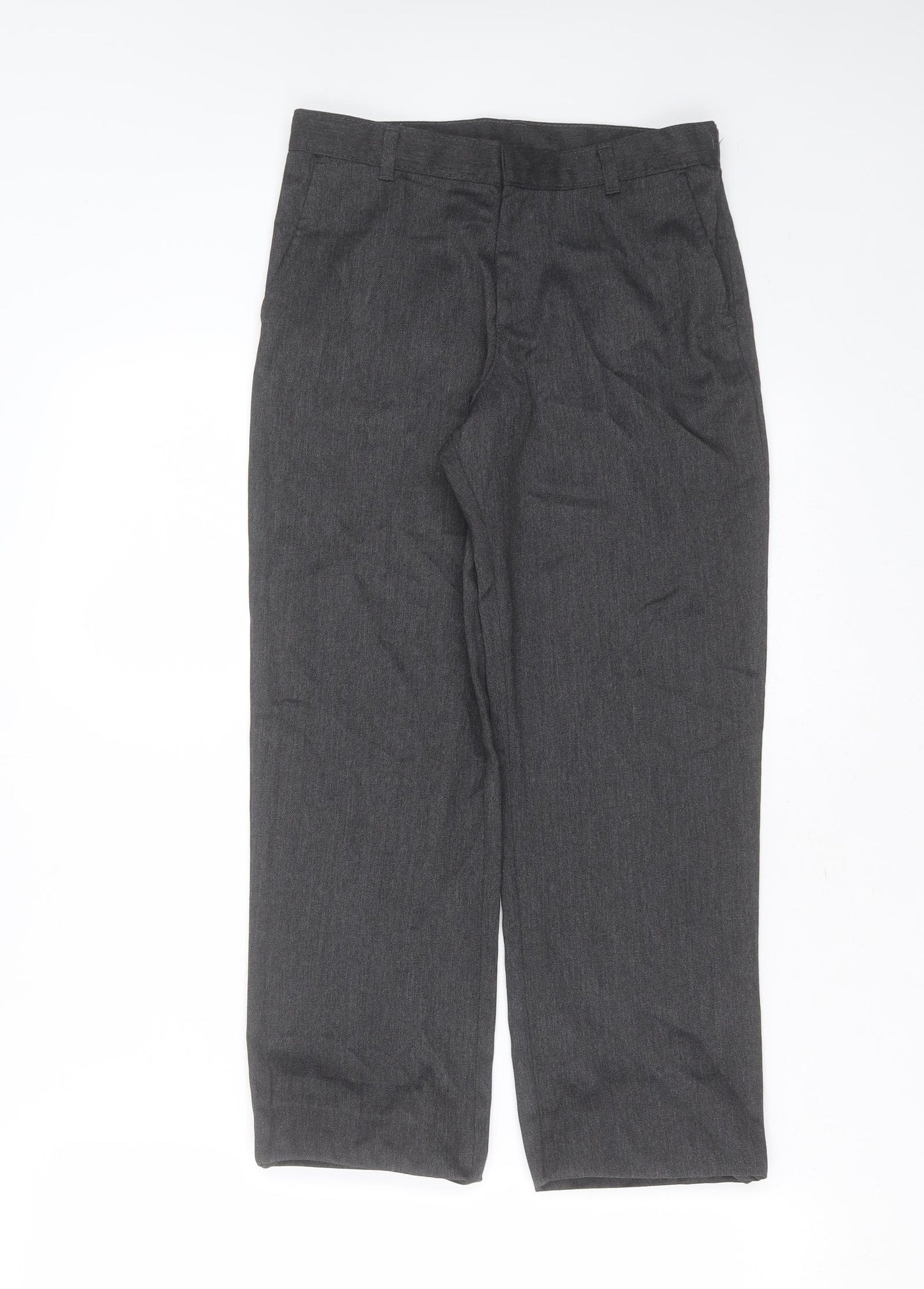 George Boys Grey  Polyester  Trousers Size 9-10 Years  Regular Zip - school