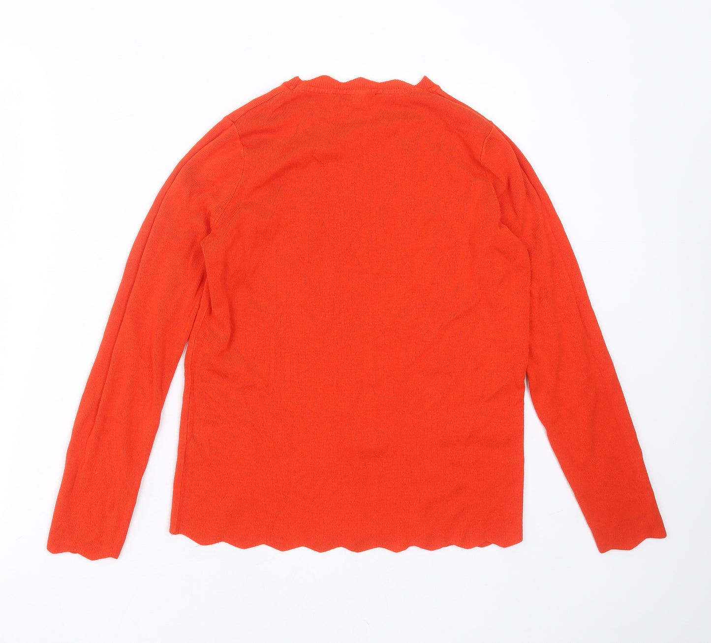 Dorothy Perkins Womens Orange Round Neck  Viscose Pullover Jumper Size 12