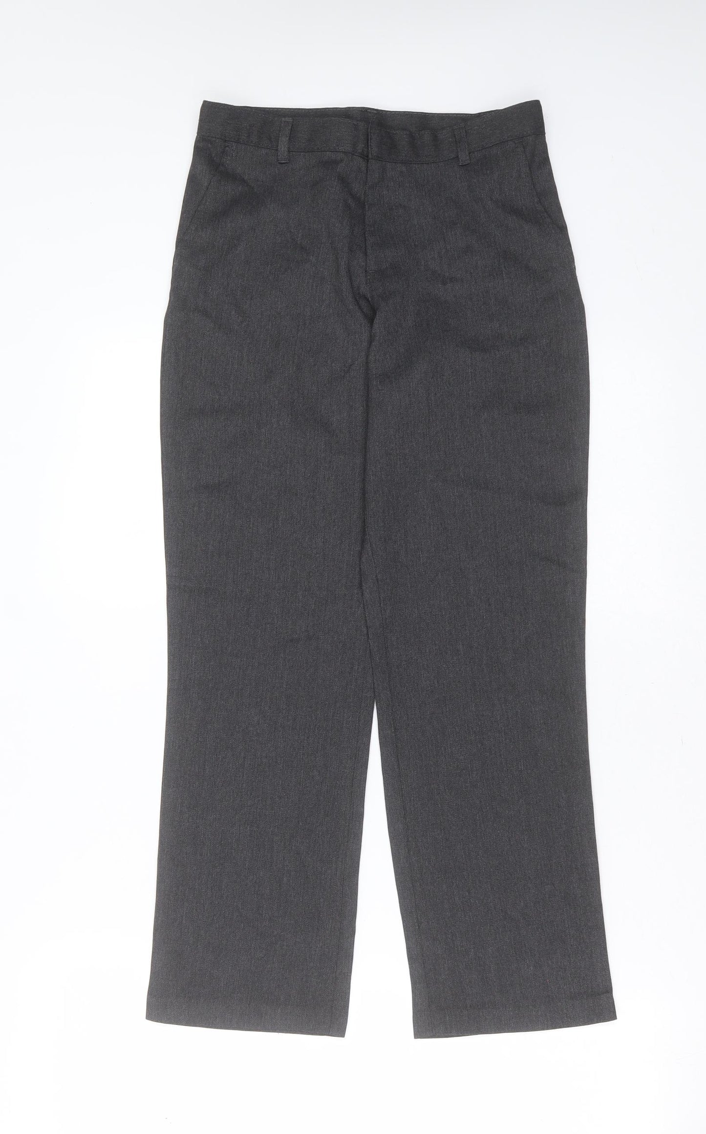 George Boys Grey  Polyester  Trousers Size 9-10 Years  Regular Zip - school