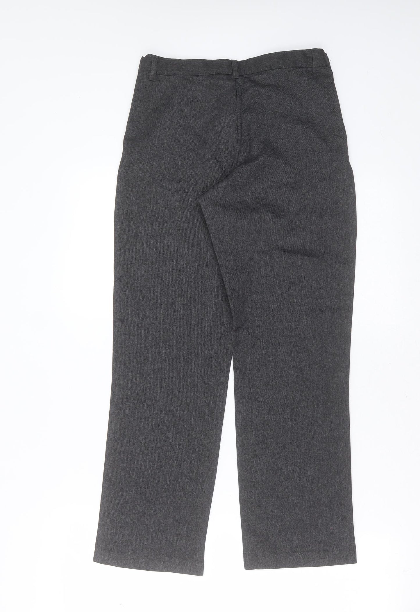 George Boys Grey  Polyester  Trousers Size 9-10 Years  Regular Zip - school