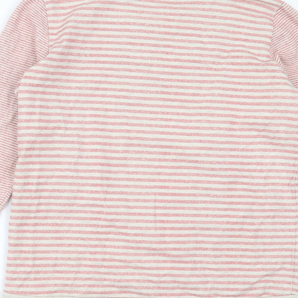 George Girls Beige Striped Cotton Pullover Sweatshirt Size 13-14 Years   - rabbit