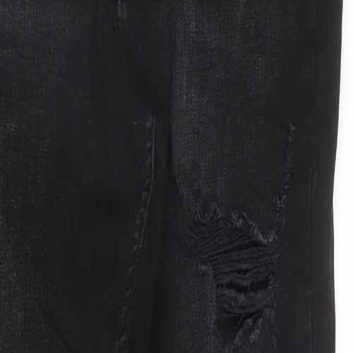 Primark Womens Black  Cotton Skinny Jeans Size 10 L28 in Regular Zip