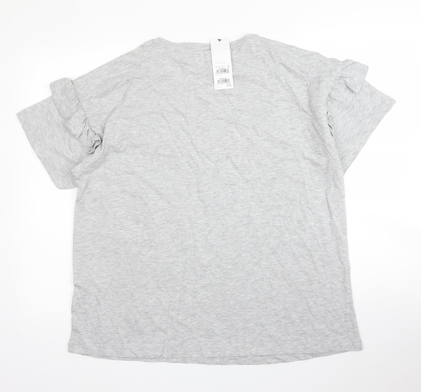 NEXT Womens Grey  Viscose Basic T-Shirt Size L Round Neck - PJ top