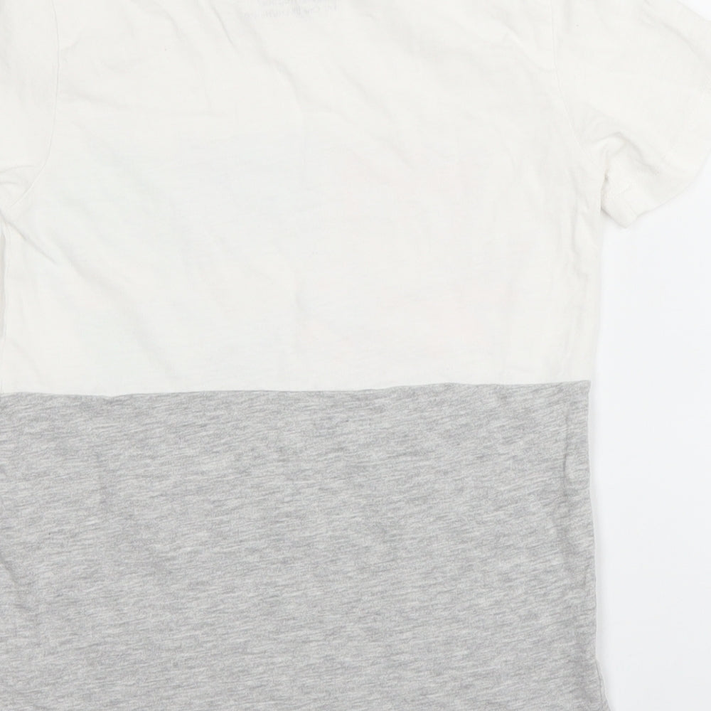 NEXT Boys White  Cotton Basic T-Shirt Size 5 Years Round Neck