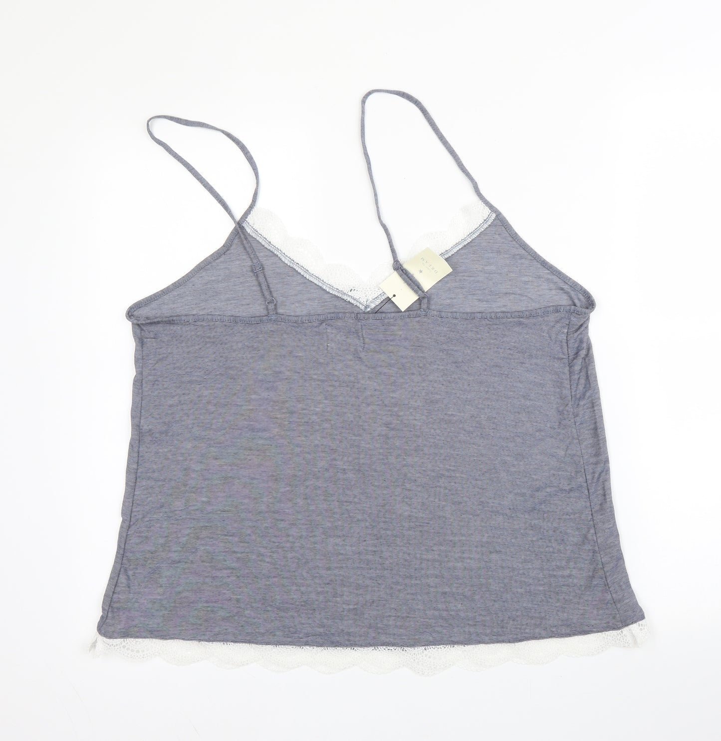 Matalan Womens Blue  Viscose Camisole Blouse Size L V-Neck - PJ top