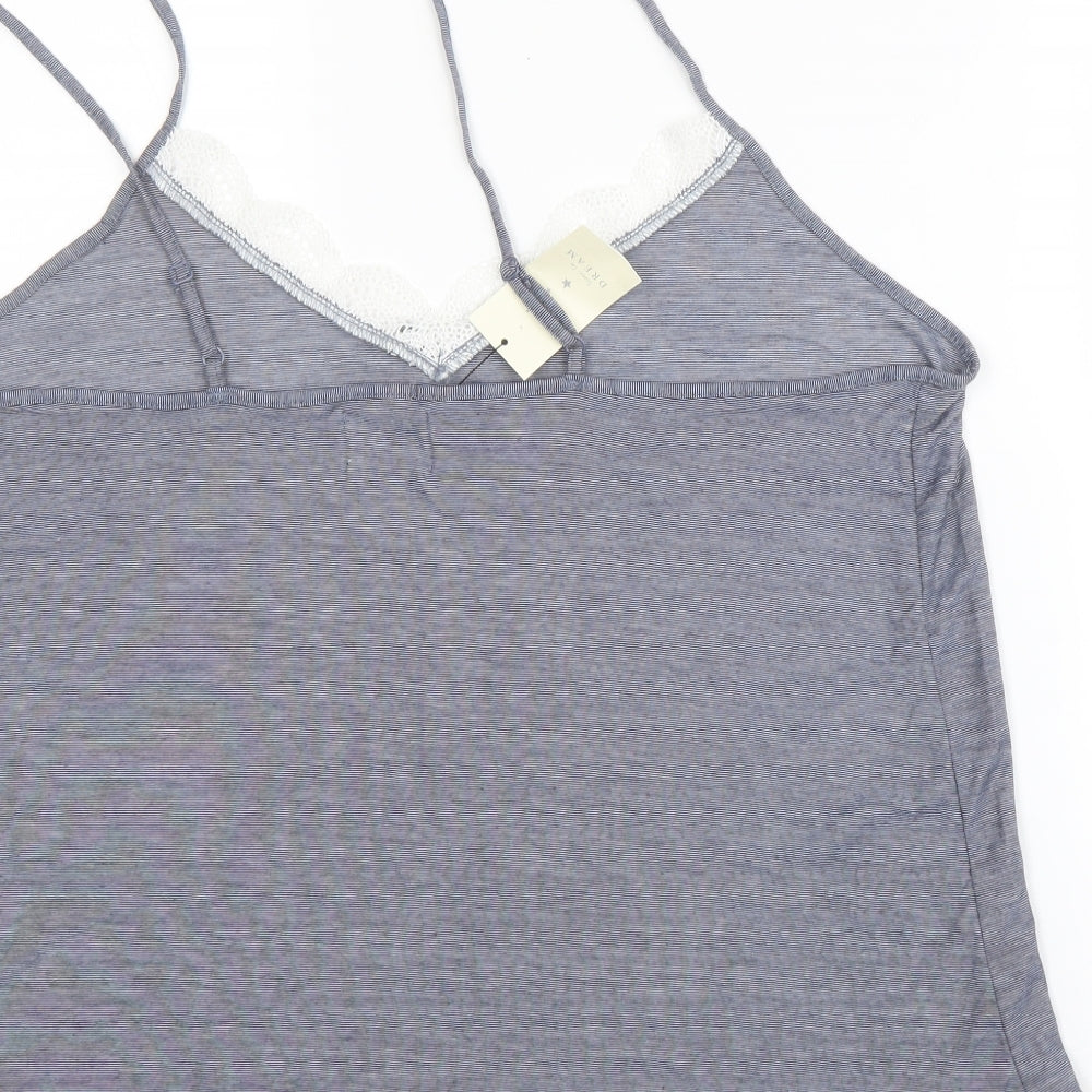 Matalan Womens Blue  Viscose Camisole Blouse Size L V-Neck - PJ top