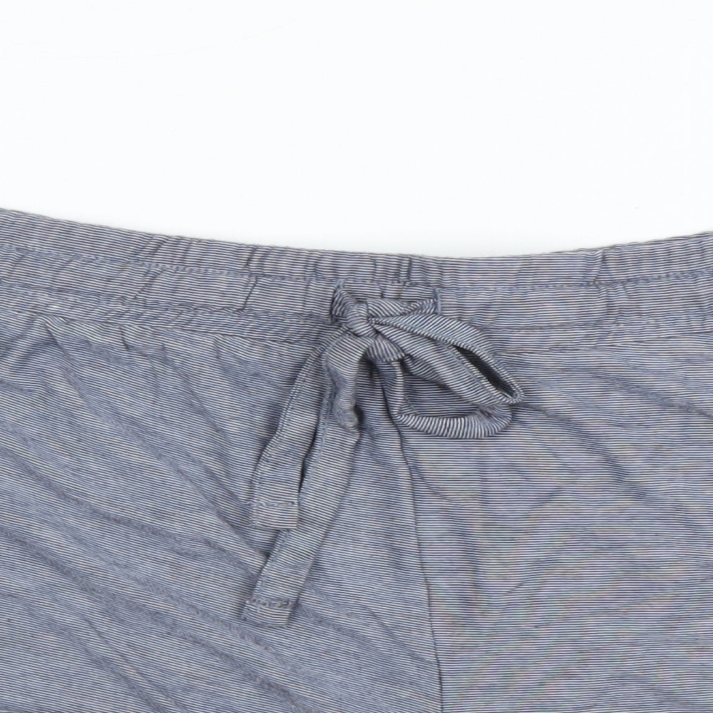 Matalan Womens Blue  Viscose Capri Sleep Shorts Size L  Drawstring