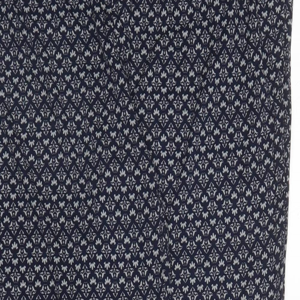 NEXT Womens Blue  Viscose Harem Trousers Size 16 L25.5 in Regular