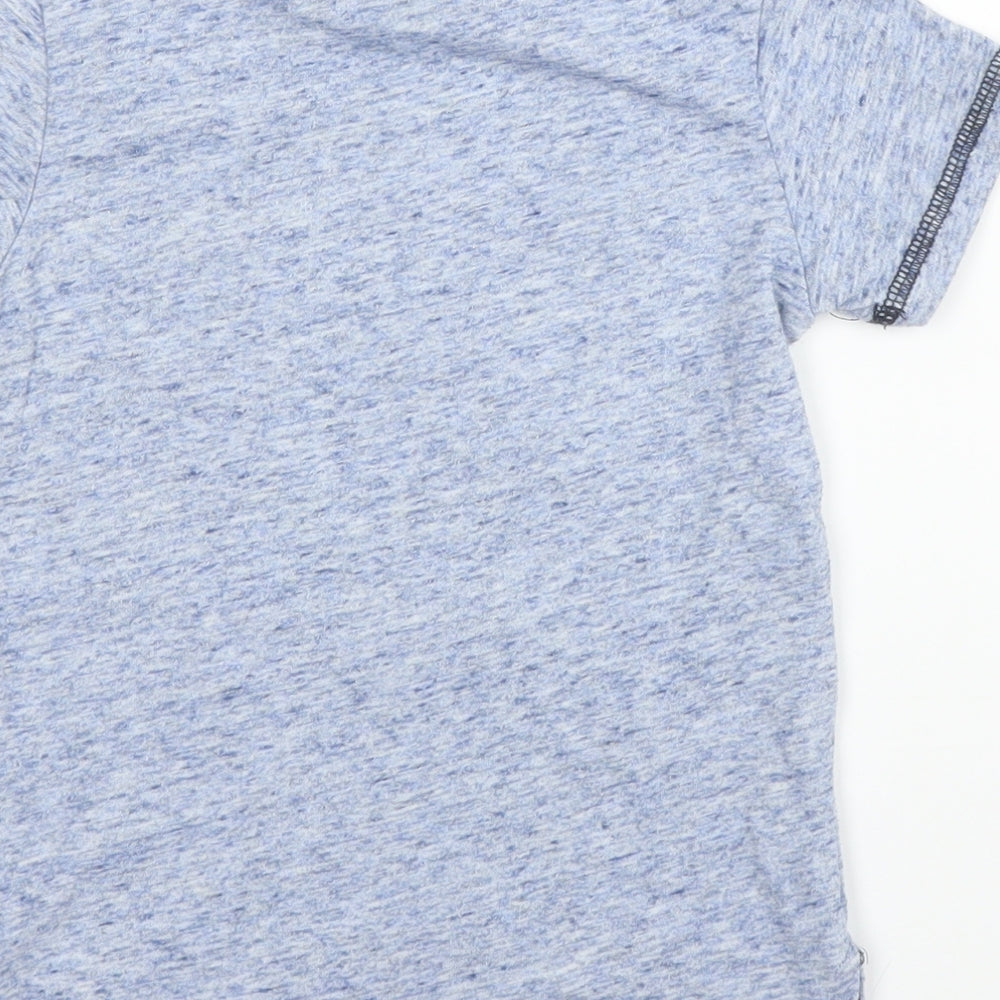 H&M Boys Blue  Cotton Basic T-Shirt Size 18-24 Months Round Neck