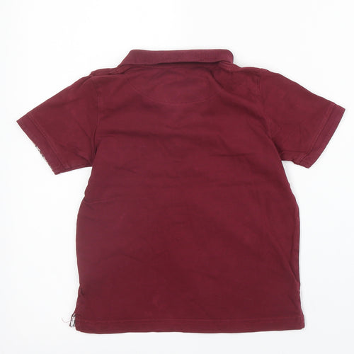 M&S Boys Purple  Cotton Basic Polo Size 3 Years Collared Button - Thomas & Friends