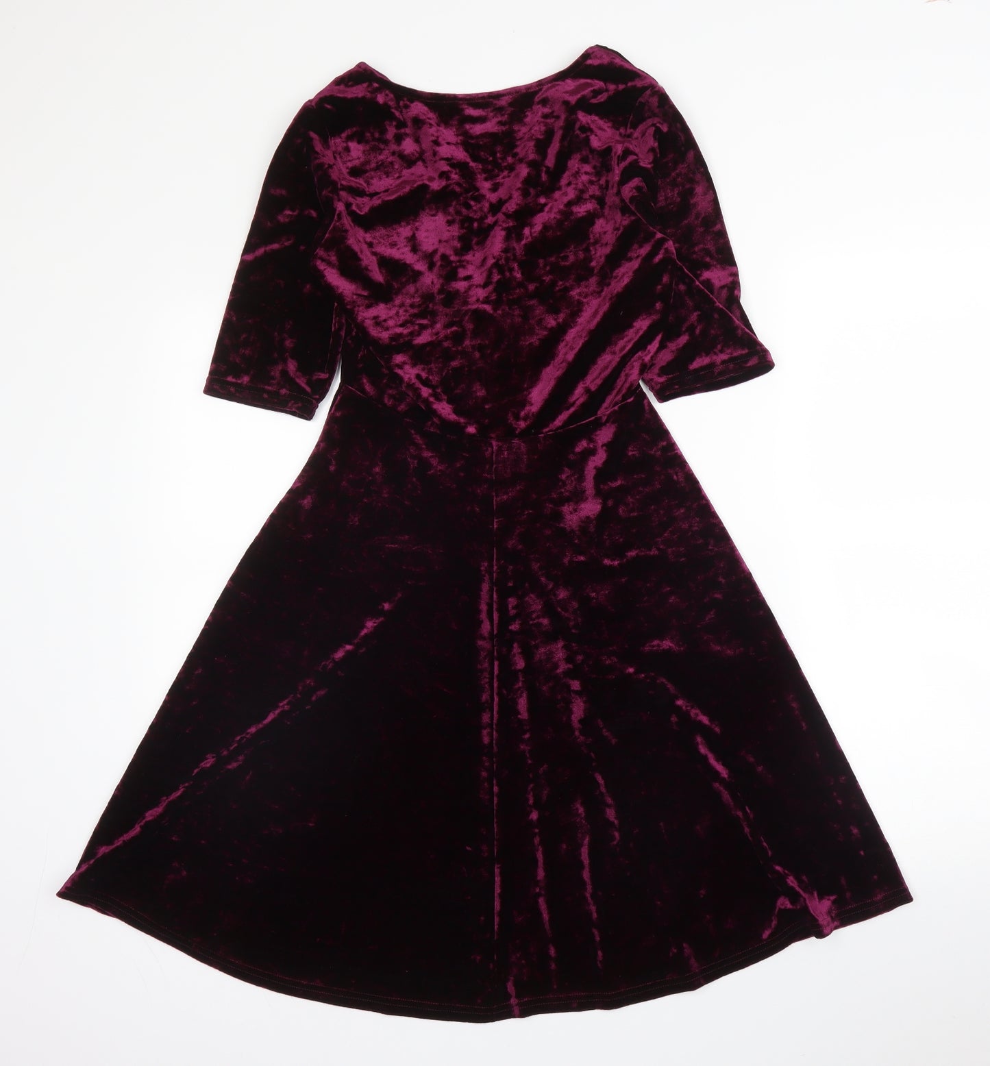 Dorothy Perkins Womens Purple  Polyester Fit & Flare  Size 8  V-Neck