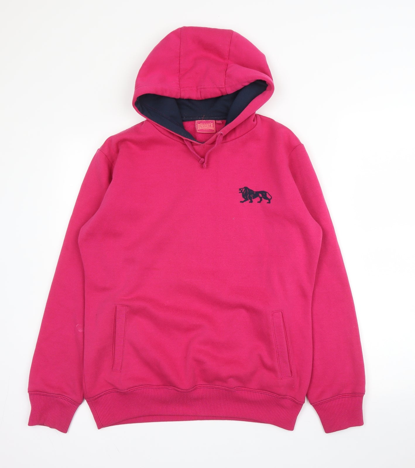 Lonsdale Womens Pink  Cotton Pullover Hoodie Size 12