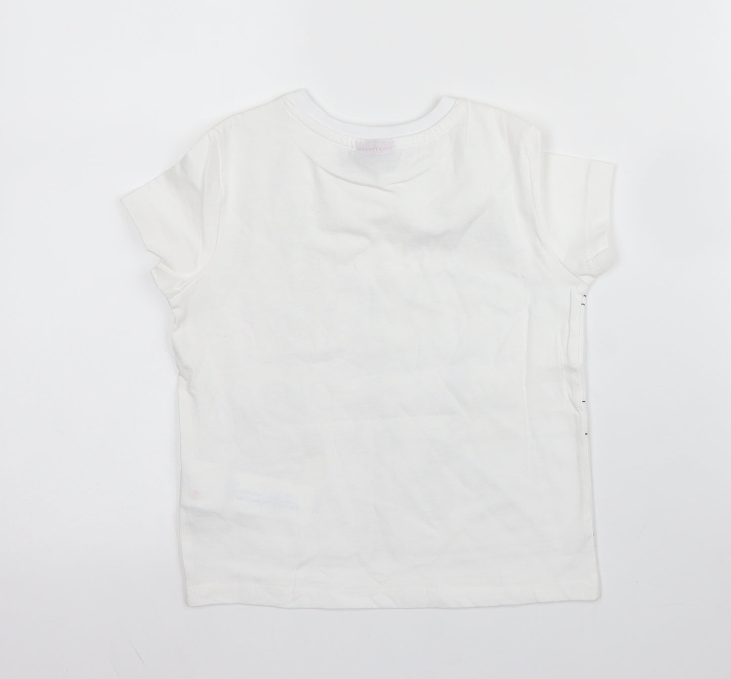 Sergent Major Boys White  Cotton Basic T-Shirt Size 2 Years Round Neck