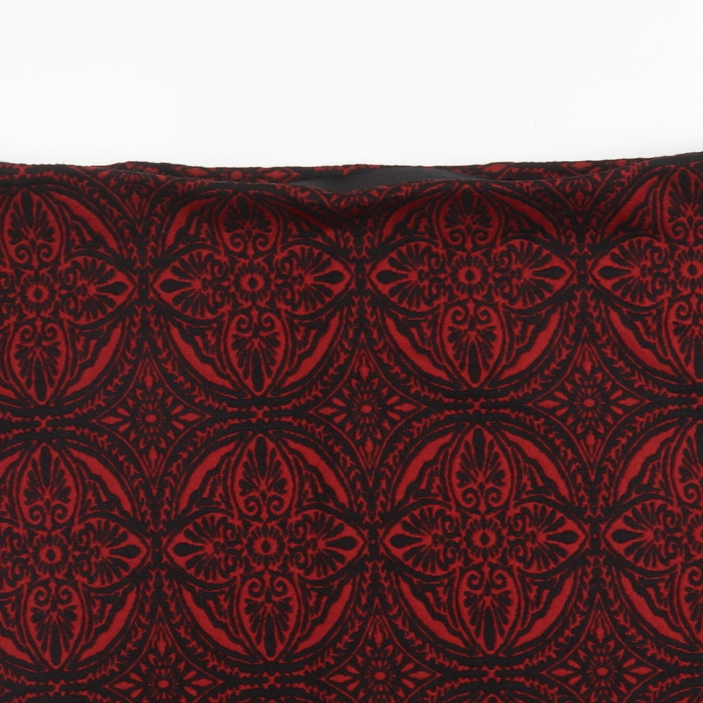 M&S Womens Red Floral Polyester A-Line Skirt Size 16