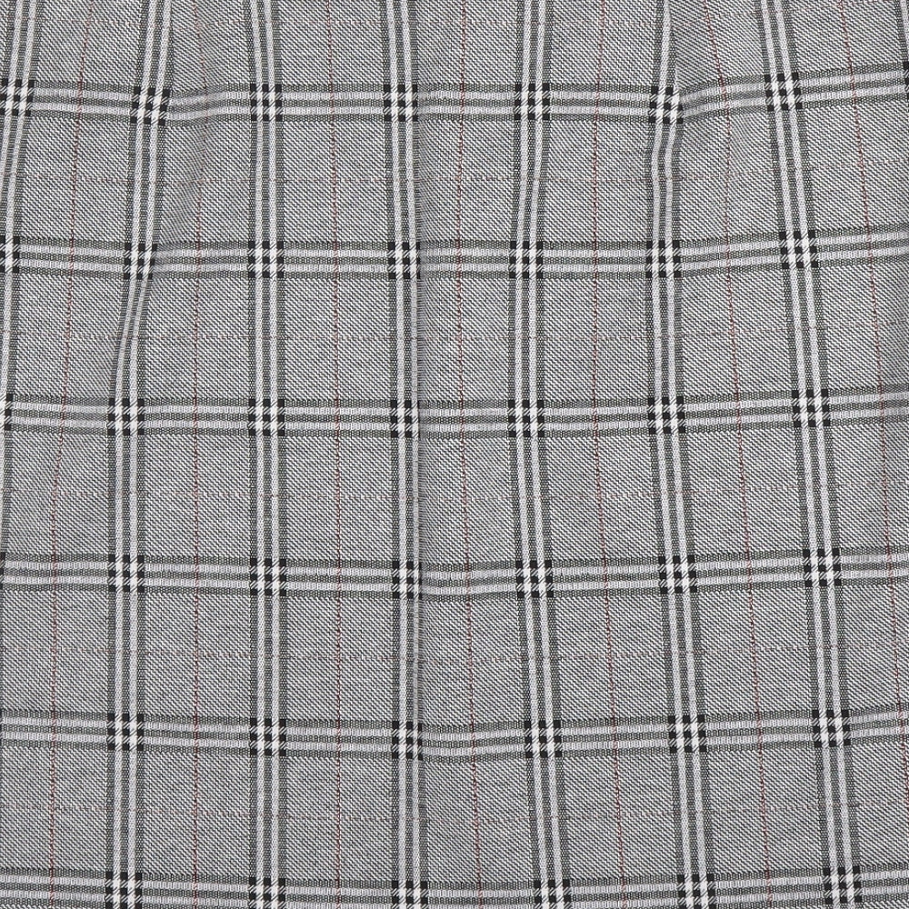 M&S Womens Grey Plaid Viscose Straight & Pencil Skirt Size 16