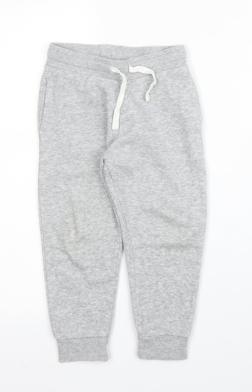 H&M Boys Grey  Cotton Sweatpants Trousers Size 3-4 Years  Regular Drawstring