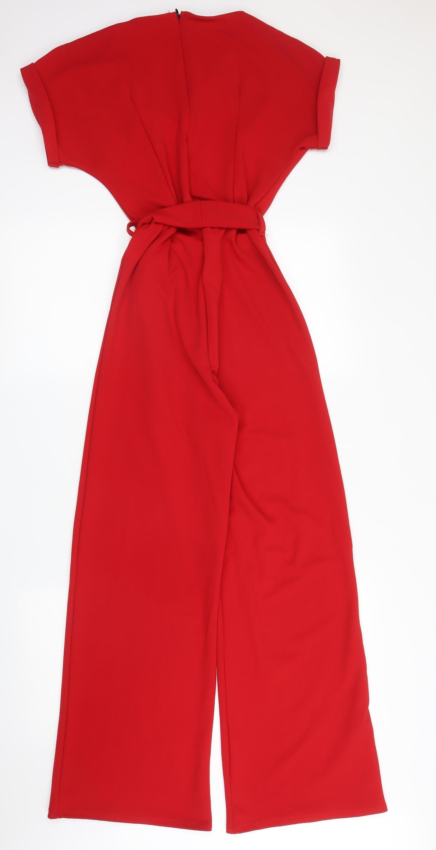 Boohoo Womens Red  Polyester Jumpsuit One-Piece Size 8 L28 in