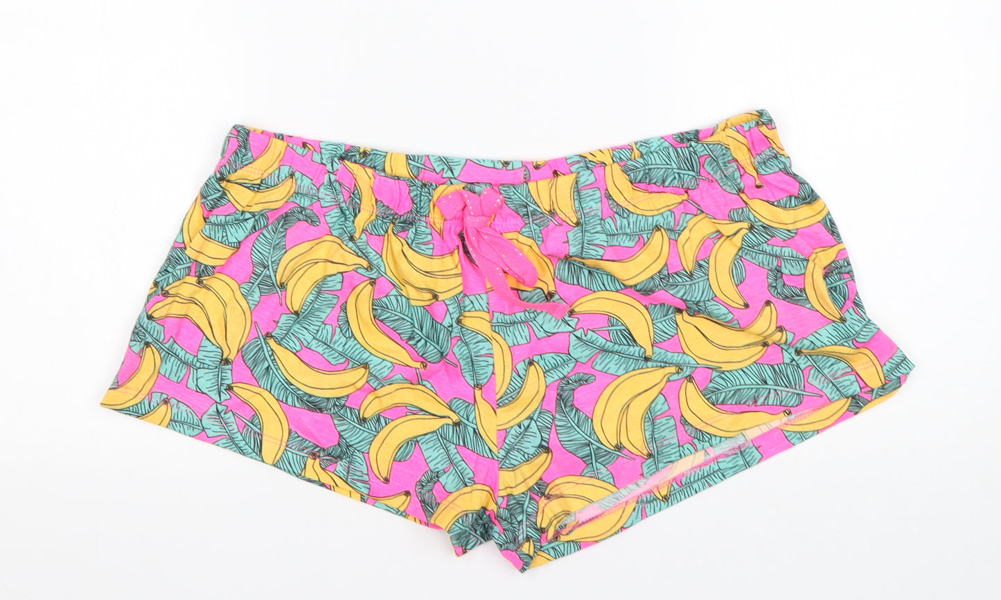 Primark Womens Multicoloured Floral Cotton  Sleep Shorts Size L