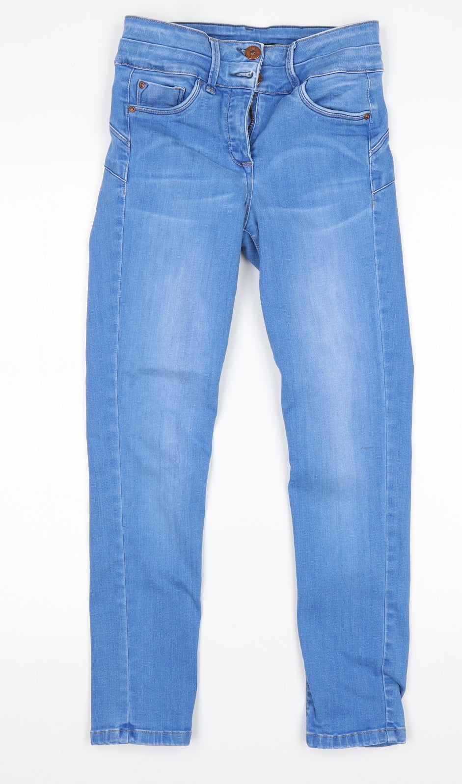NEXT Womens Blue  Cotton Cropped Jeans Size 8 L25 in Regular