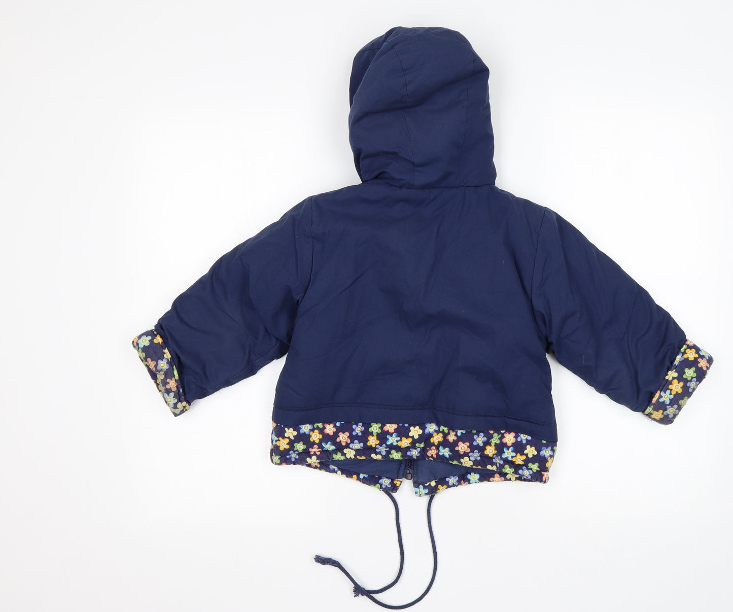 J.F.B Girls Multicoloured Floral  Overcoat Coat Size 18-24 Months