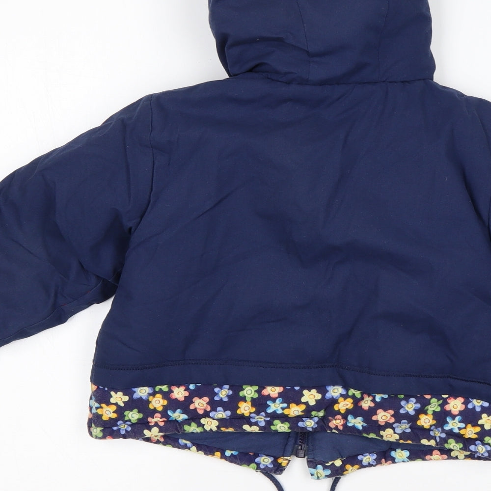 J.F.B Girls Multicoloured Floral  Overcoat Coat Size 18-24 Months