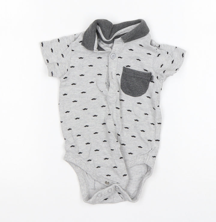 George Boys Grey Cotton Leotard One-Piece Size 6-9 Months