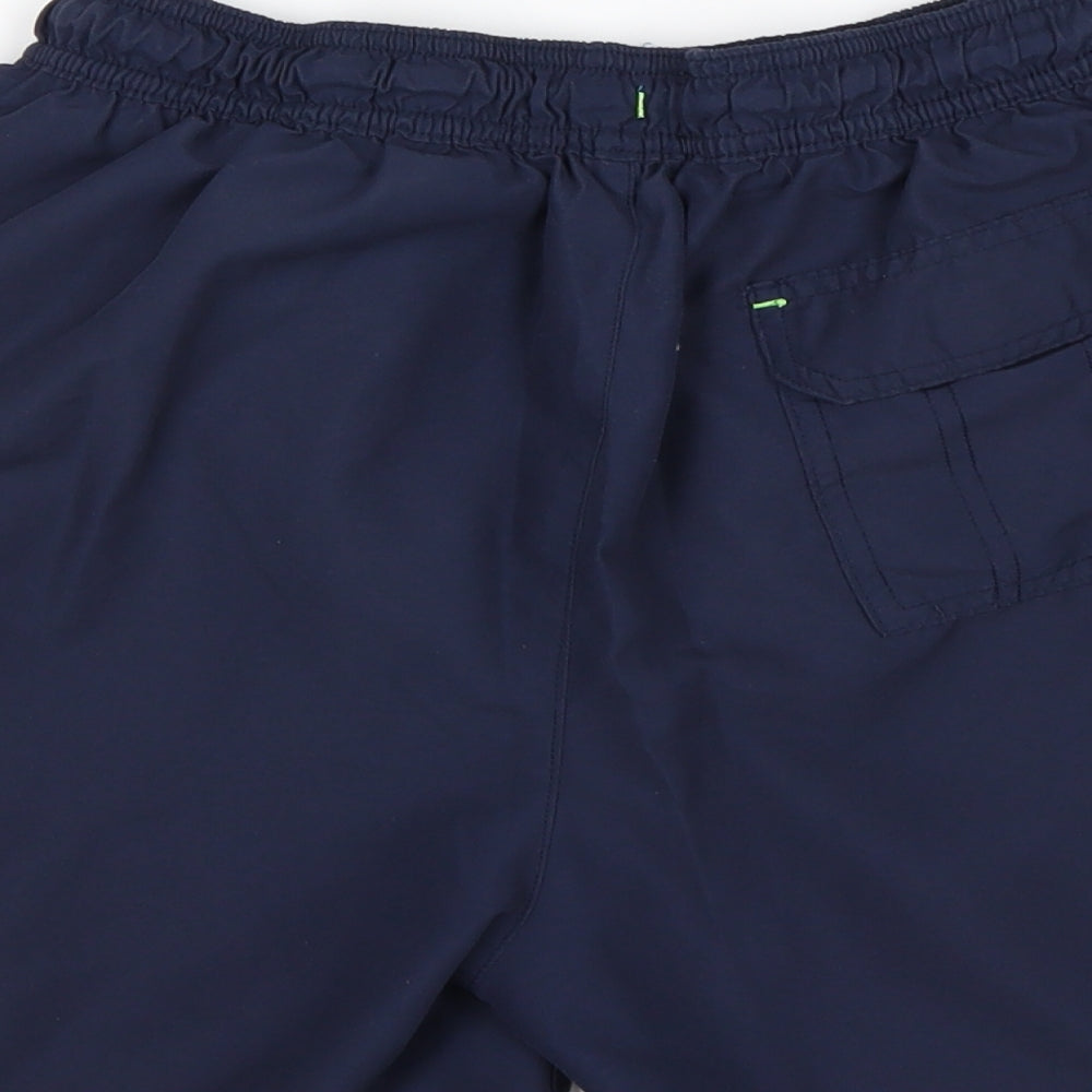 George Mens Blue  Polyester Athletic Shorts Size M L6 in Regular  - Swim Shorts