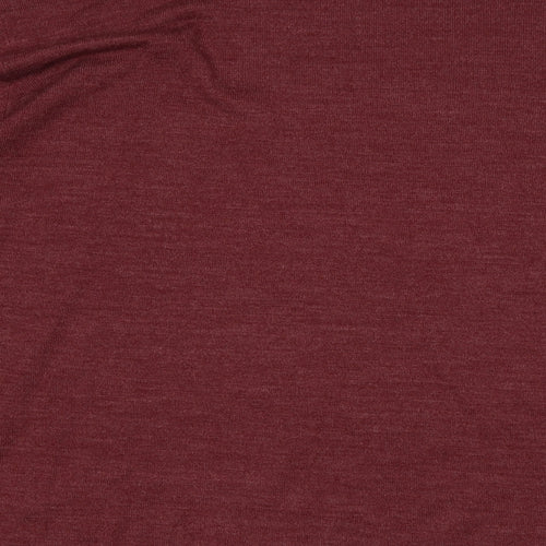 W&B Mens Red Round Neck  Acrylic Pullover Jumper Size 4XL