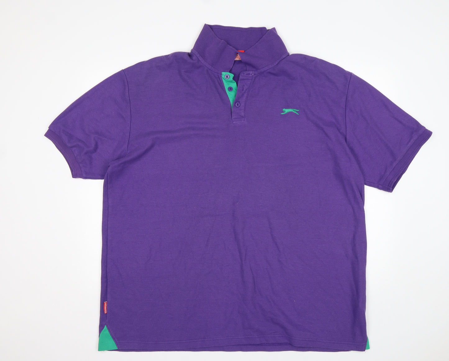 Slazenger Mens Purple  Polyester  Polo Size 4XL Collared