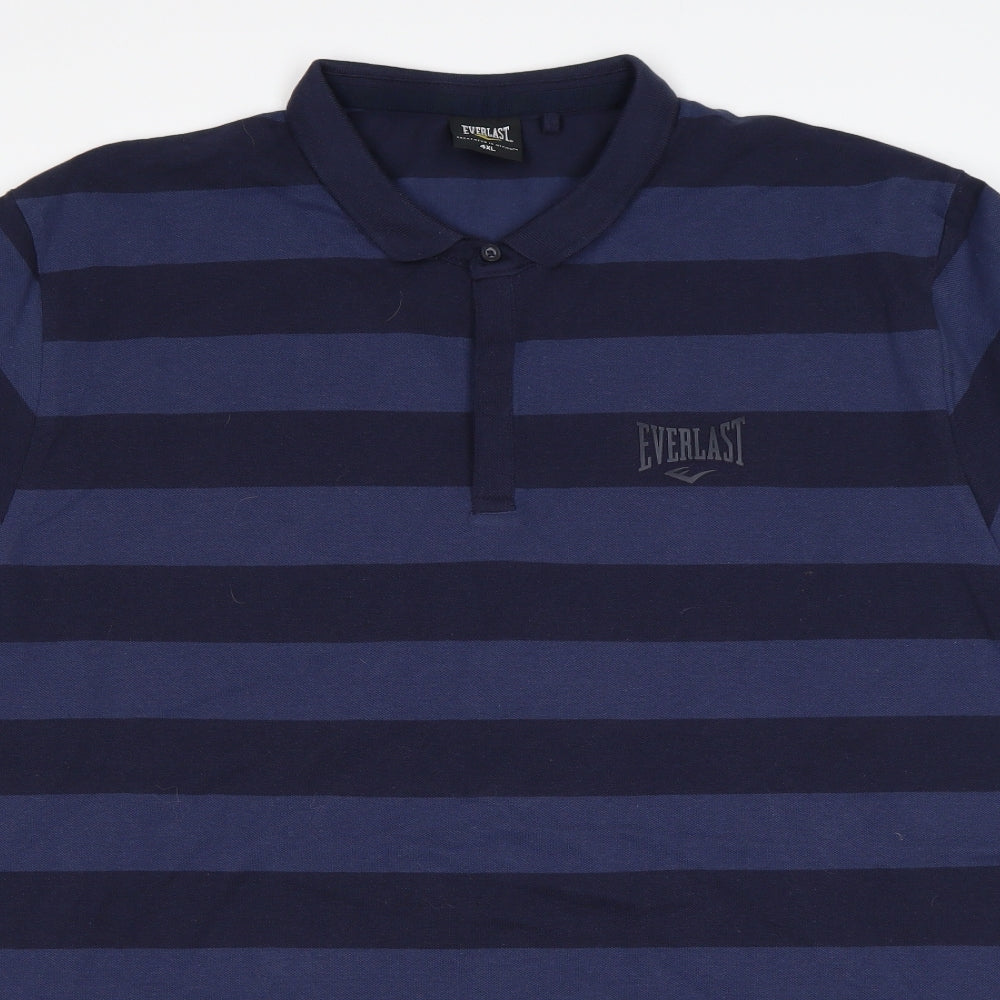 Everlast Mens Multicoloured Striped Cotton  Polo Size 4XL Collared