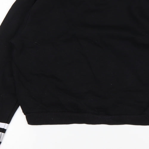 PEP&CO Girls Black  Cotton Pullover Sweatshirt Size 10-11 Years