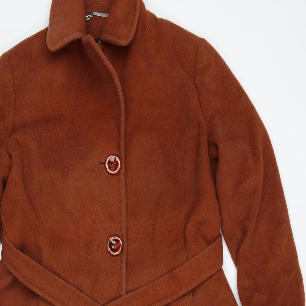 Episode Womens Brown   Overcoat Coat Size S