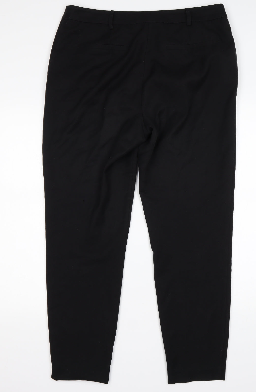 TU Womens Black  Polyester Trousers  Size 14 L30 in Regular