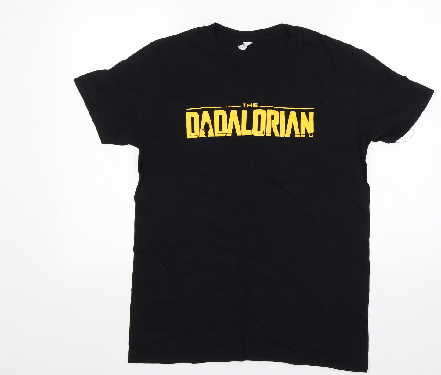 Gildan Mens Black  Cotton  T-Shirt Size M Round Neck  - The Dadalorian