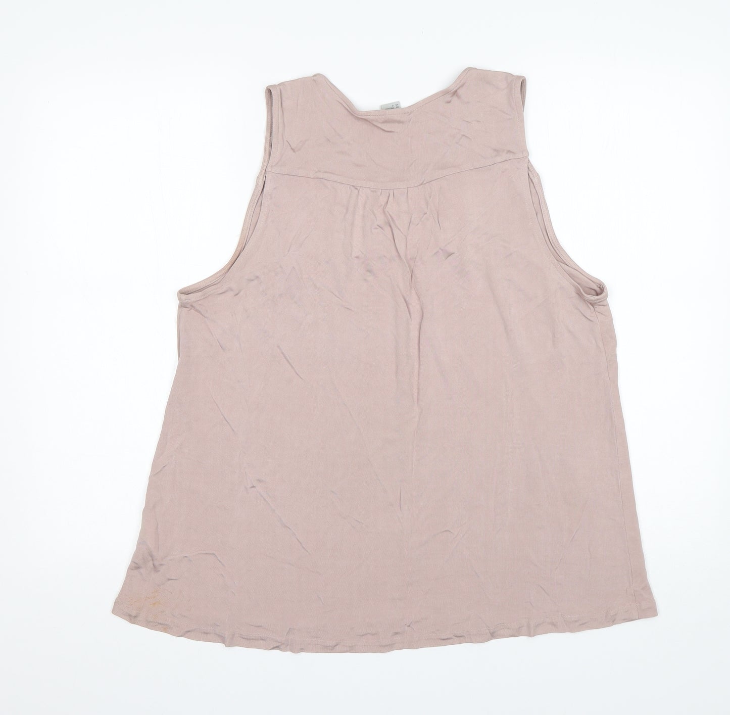 H&M Womens Pink  Viscose Basic Blouse Size L V-Neck