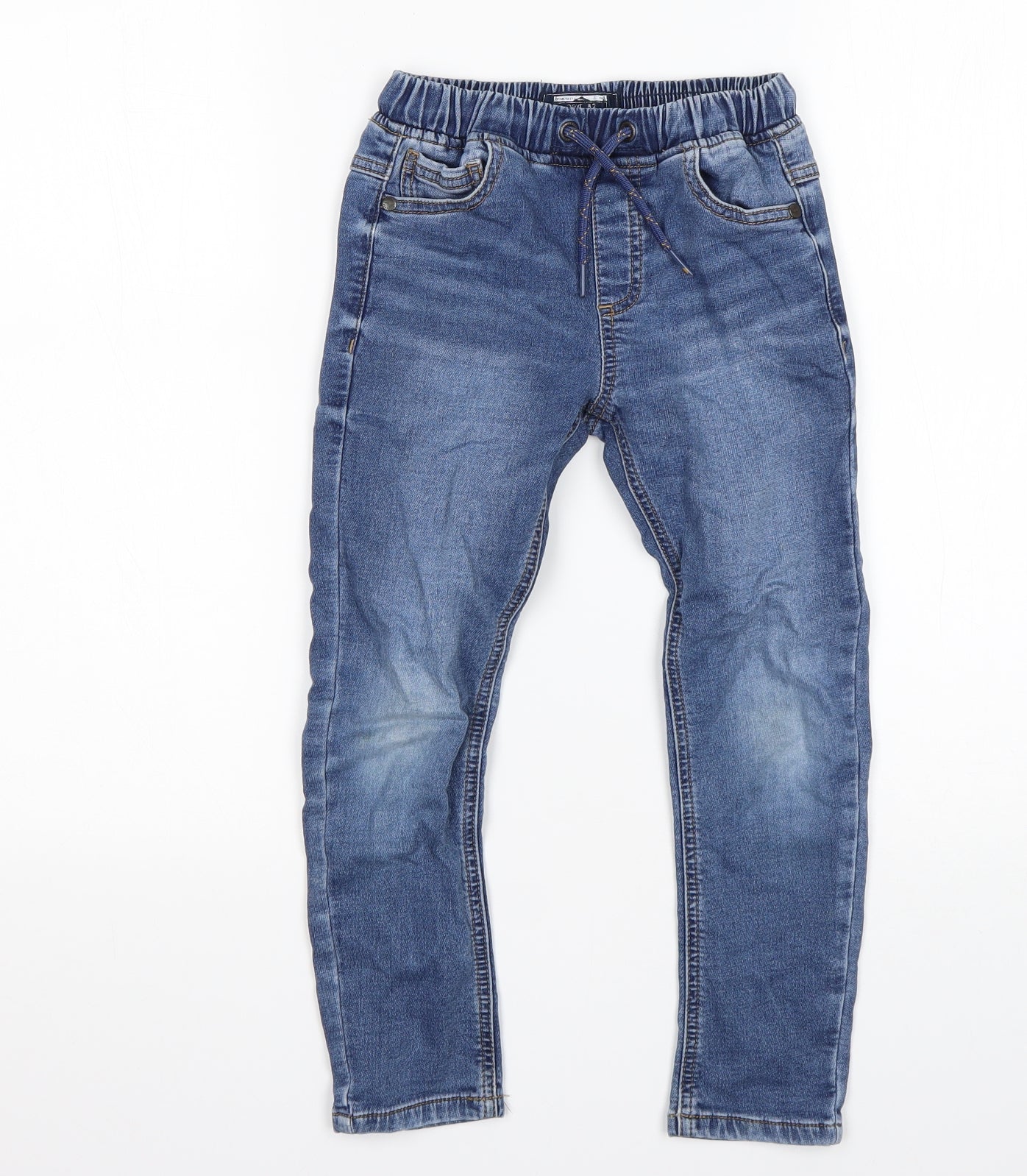 NEXT Boys Blue  Cotton Skinny Jeans Size 5-6 Years  Regular