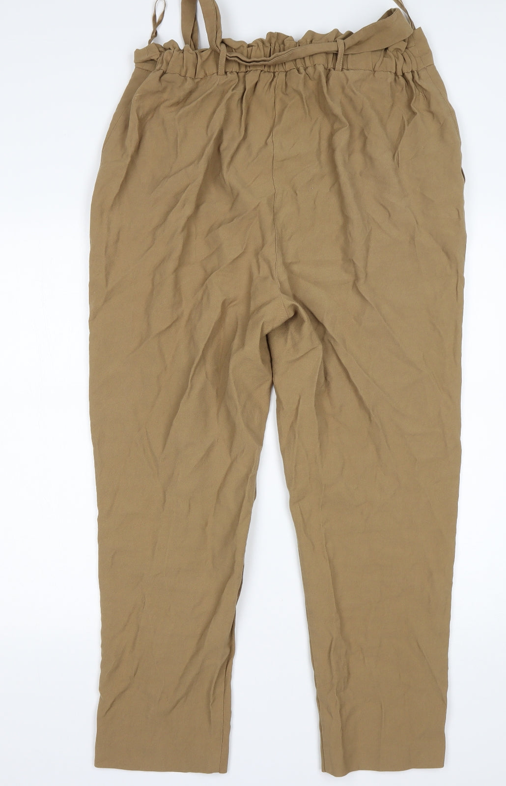 F&F Womens Beige  Viscose Trousers  Size 16 L27 in Regular