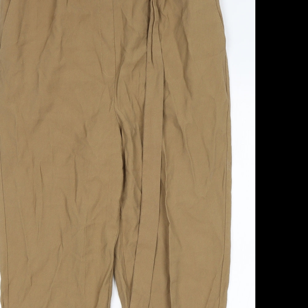 F&F Womens Beige  Viscose Trousers  Size 16 L27 in Regular