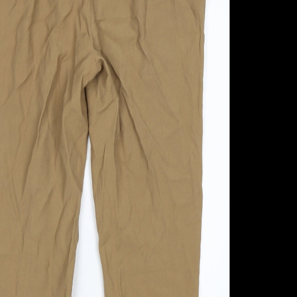 F&F Womens Beige  Viscose Trousers  Size 16 L27 in Regular