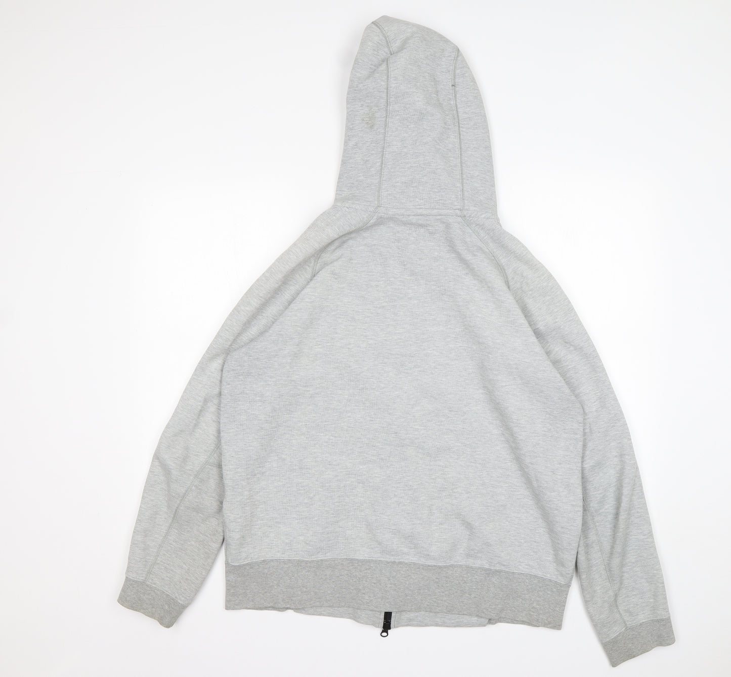 Nike Mens Grey  Cotton Full Zip Hoodie Size L
