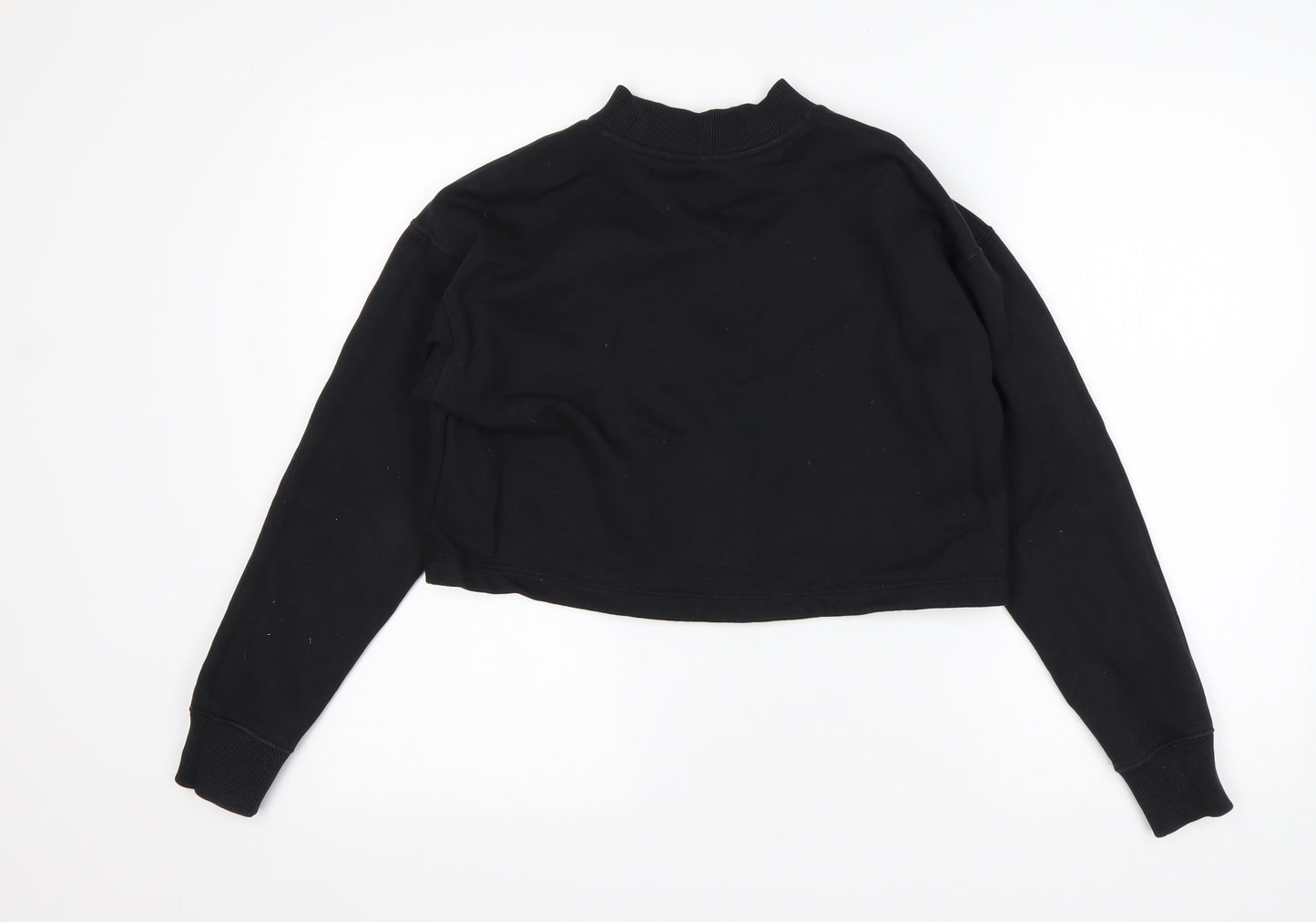 Champion Womens Black  Cotton Pullover Sweatshirt Size XS   - Cropped