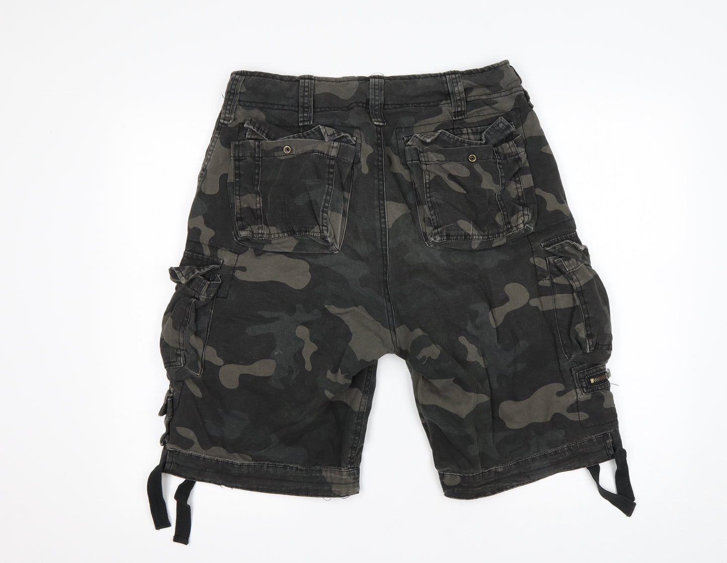 Bandit Mens Multicoloured Camouflage Cotton Cargo Shorts Size M L10 in Regular