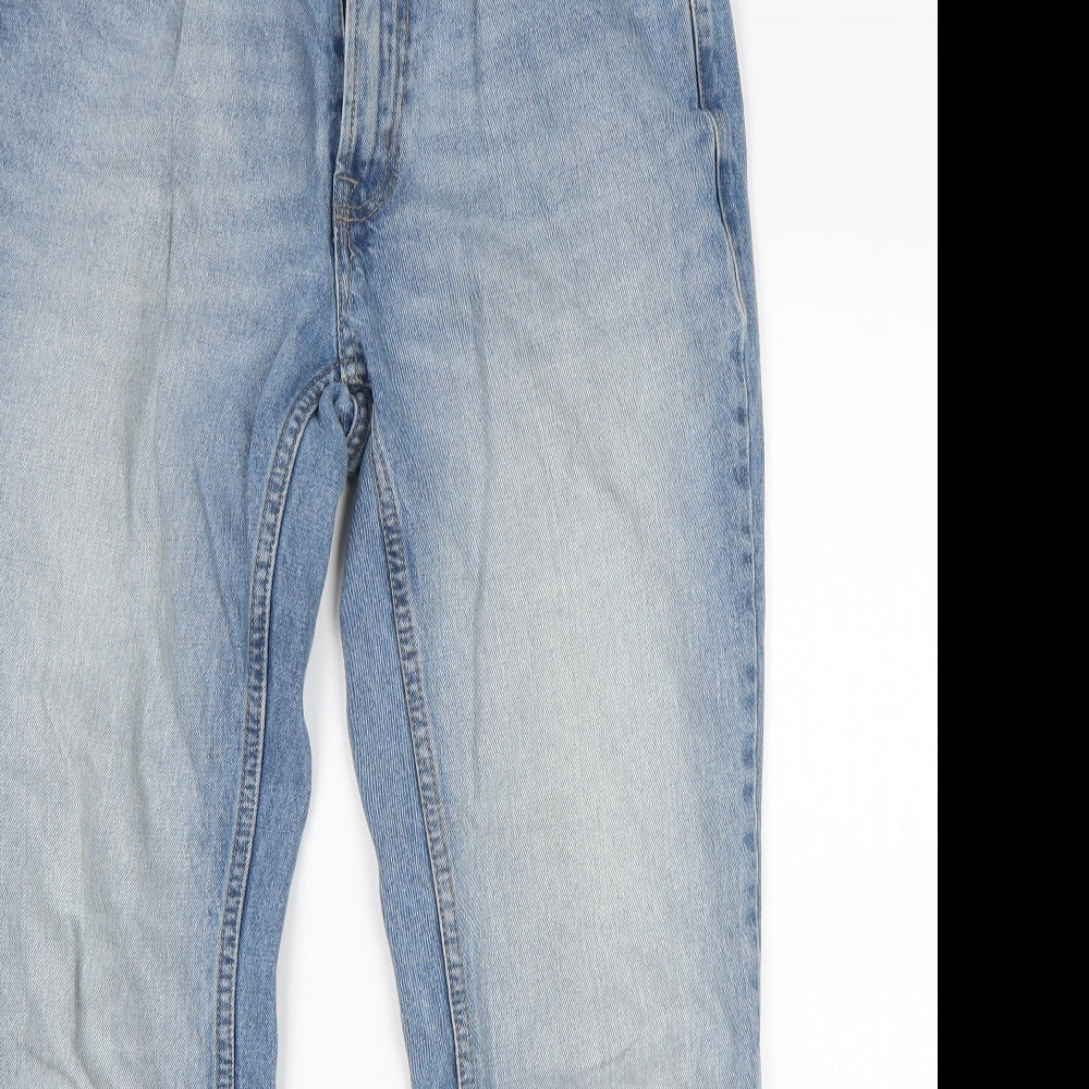 George Mens Blue  Cotton Straight Jeans Size 32 L29 in Regular